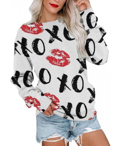 Womens Casual Crewneck Sweatshirts Long Sleeve Crew Neck Tunic Tops Loose Y2K Pullovers Pullovei-e $5.93 Hoodies & Sweatshirts