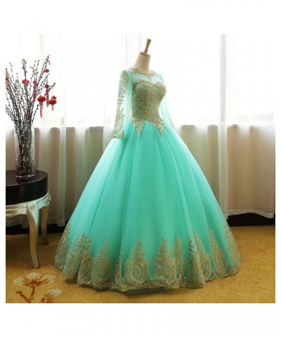 Women's Off Shoulder Gold Lace Tulle Prom Ball Gown B-black $37.38 Dresses