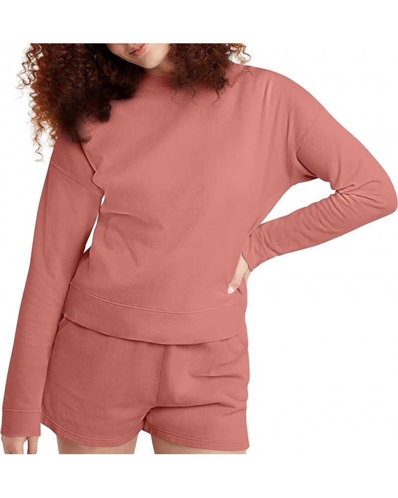 Originals, Lightweight Fleece Sweatshirt for Women, Garment Dyed Nantucket Red $13.75 Activewear