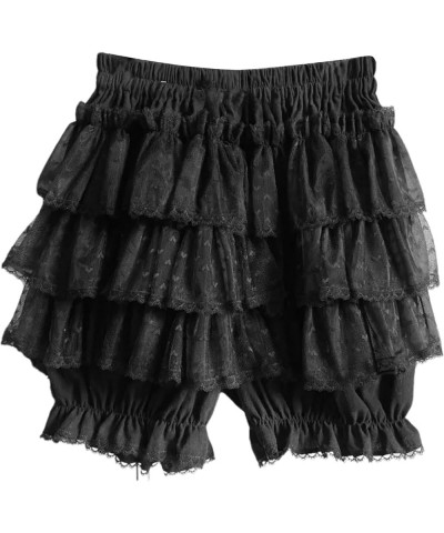 Women Kawaii Lace Mini Skirt Japanese Lolita Pleated A Line Skirt Layered Tiered Ruffle Short Skirt Harajuku Skirt Black2 $9....