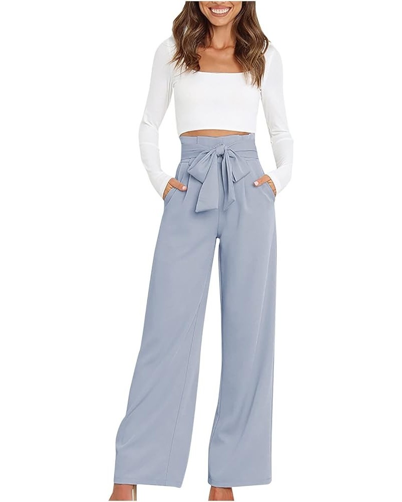 Womens Trousers Dress Pants 2024 High Waisted Wide Leg Pants Palazzo Work Tailored Pants Business Casual Slacks Pants 01sky B...