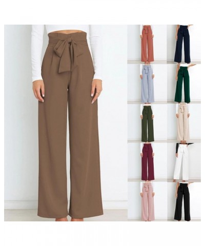 Womens Trousers Dress Pants 2024 High Waisted Wide Leg Pants Palazzo Work Tailored Pants Business Casual Slacks Pants 01sky B...