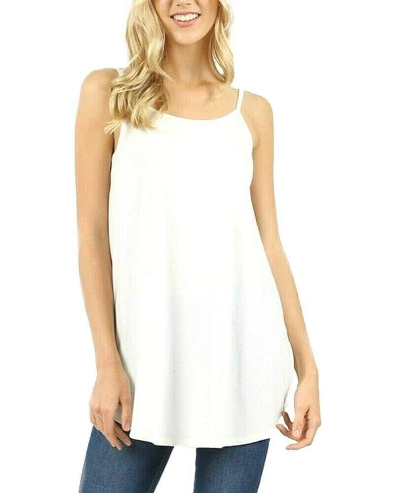 Regular and Plus Size Front and Back Reversible Spaghetti Strap CAMI Ivory $9.00 Tanks