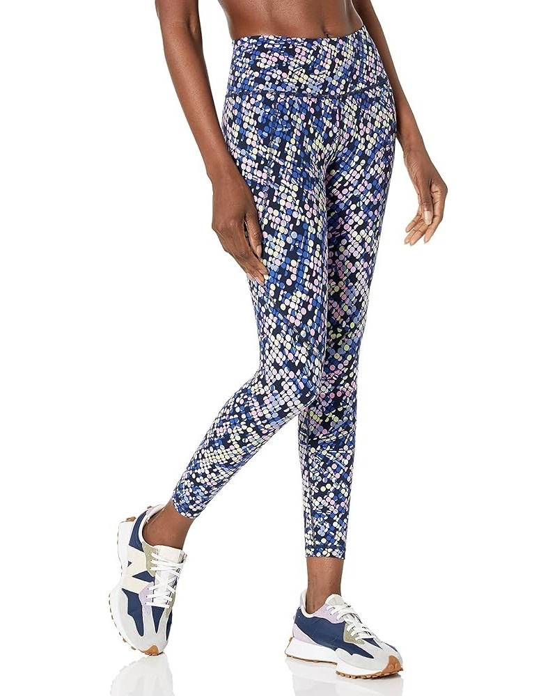 Women's Power 7/8 Workout Leggings Blue Dot Diffuse Print $35.99 Activewear