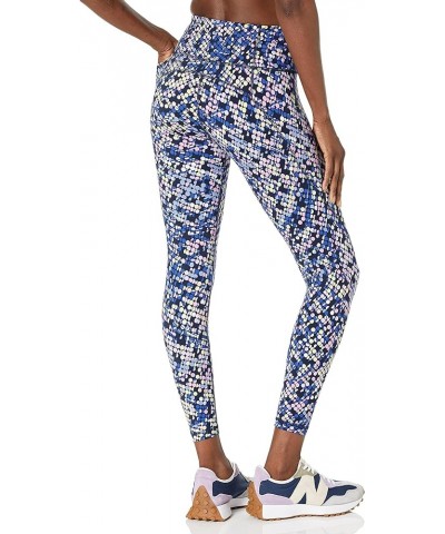 Women's Power 7/8 Workout Leggings Blue Dot Diffuse Print $35.99 Activewear