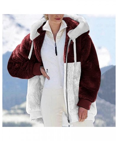 Winter Coats for Women,Casual Plus Size Fleece Jacket Loose Warm Outdoor Sherpa Lined Thick Coat Outwear Zip Up Hoodies E Win...