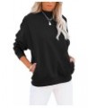 Women's Casual Long sleeves Sweatshirt Tops Basic Loose Fit Mock Turtleneck Lightweight Tunic Pullover With Pocket 1black $15...