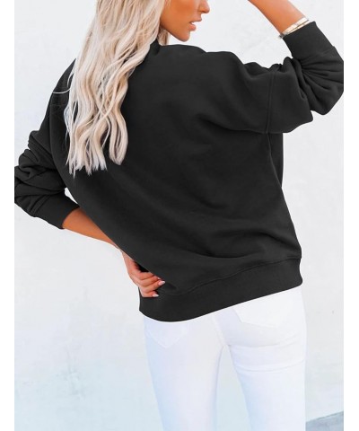 Women's Casual Long sleeves Sweatshirt Tops Basic Loose Fit Mock Turtleneck Lightweight Tunic Pullover With Pocket 1black $15...