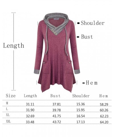 Womens Cowl Neck Uneven Hem Hoody Tunic Casual Sweatshirts with Pockets Green $17.00 Tops