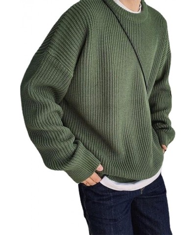 Crochet Sweater Grunge Sweater Grandpa Sweater Vintage Sweater Pullover Oversized Sweater for Women Green $15.04 Sweaters