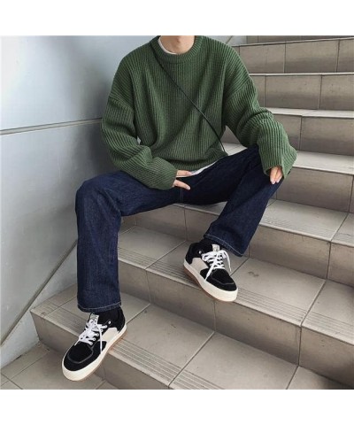 Crochet Sweater Grunge Sweater Grandpa Sweater Vintage Sweater Pullover Oversized Sweater for Women Green $15.04 Sweaters