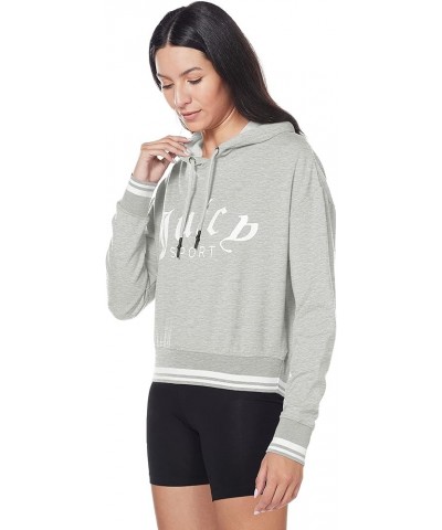 Women's Cropped Logo Pullover Hoodie Light Grey Heather $12.07 Hoodies & Sweatshirts