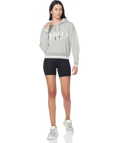 Women's Cropped Logo Pullover Hoodie Light Grey Heather $12.07 Hoodies & Sweatshirts