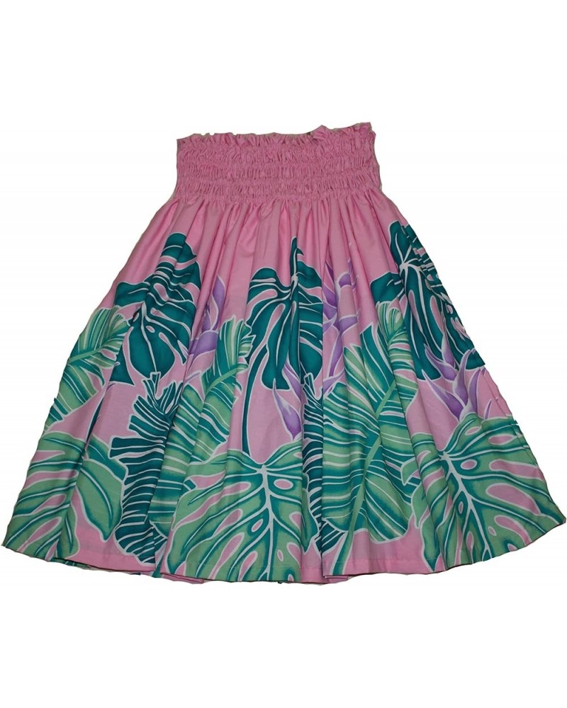 Hawaiian Pa'u Polynesian Hula Dance Skirt for Womens Pink Tapa $25.11 Skirts