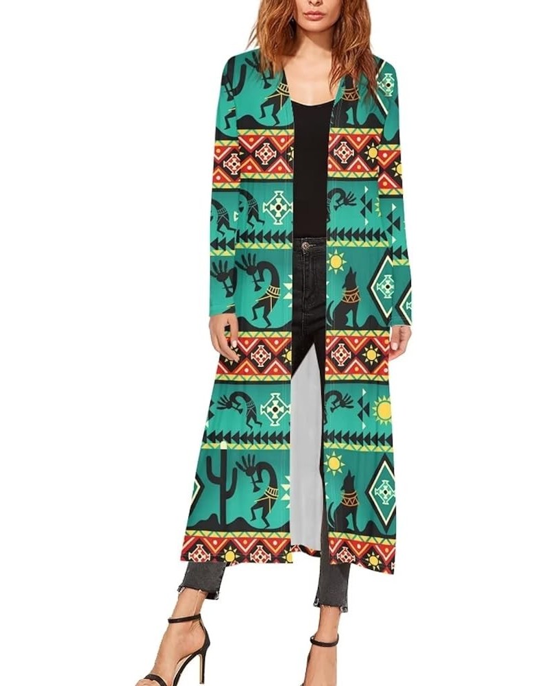 Women Long Sleeve Shirts Casual Kimono Fall Outfits Cover Up Cardigan Southwest Indian 2 $14.08 Sweaters