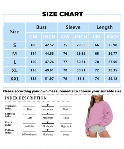 Women Crew Neck Sweatshirts Drop Shoulder Fleece Oversized Sweatshirt Long Sleeve Casual Loose Pullover Fall Sweater *A-light...