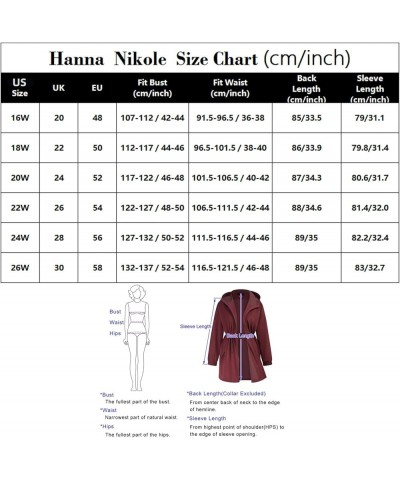 Women's Plus Size Long Hooded Raincoat Lightweight Waterproof Windbreaker Jacket Red $21.63 Coats