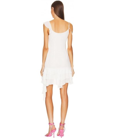 Sexy Ruffle Midi Dress for Women Tassels Mesh Bodycon Y2k Split Ruched Sheer Long Maxi Dress Cocktail Party Club Ak White $8....