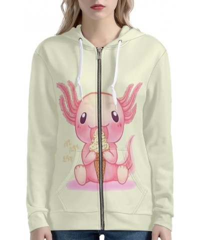 Women's Hoodies & Sweatshirts Zip Up Jacket Casual Fall Tops XS-5XL Cute Axolotl 4 $19.88 Hoodies & Sweatshirts