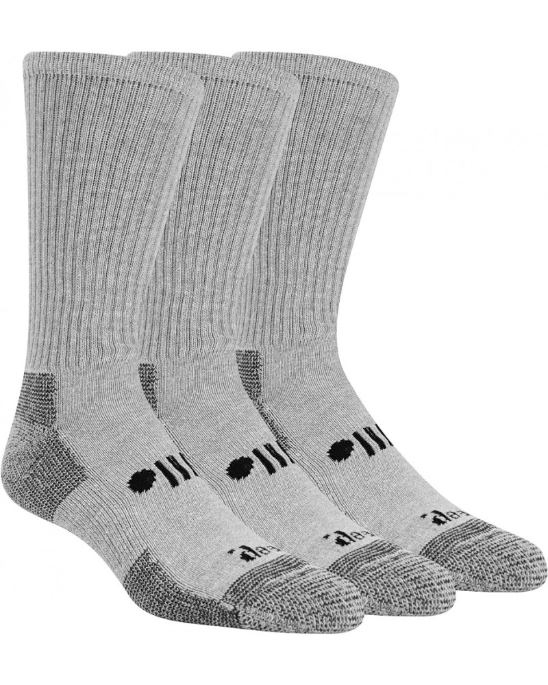 Women's Classic Cotton Crew Socks-3 Pair Pack-Moisture Wicking and Cushioned Comfort Crew Gray $11.04 Socks