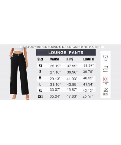 Women Pants Work Business Dressy Trousers Wide Leg High Waisted Slacks with Pockets 29"Inseam B-white $20.43 Pants