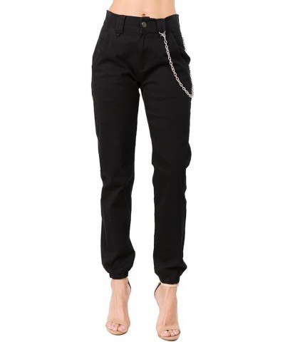 Women's High Waist Slim Fit Jogger Cargo Camo Pants for Women with Matching Belt Black Rjj775 $22.79 Pants