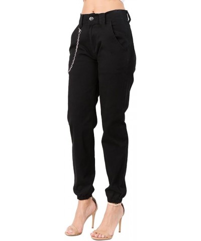 Women's High Waist Slim Fit Jogger Cargo Camo Pants for Women with Matching Belt Black Rjj775 $22.79 Pants