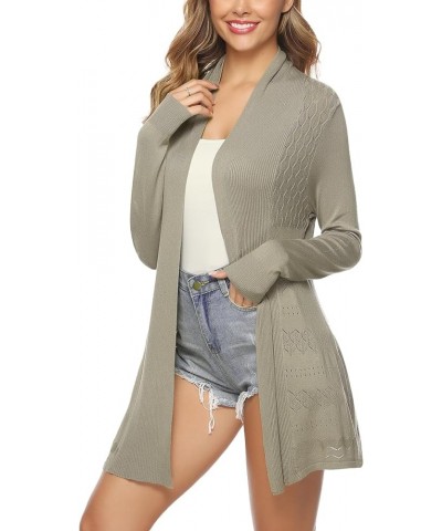 Women Open Front Cardigans Long Sleeve Lightweight Knit Cardigan Sweater 3 Camel $14.03 Sweaters