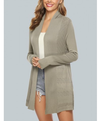 Women Open Front Cardigans Long Sleeve Lightweight Knit Cardigan Sweater 3 Camel $14.03 Sweaters