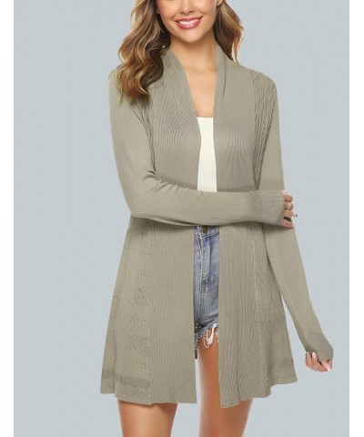 Women Open Front Cardigans Long Sleeve Lightweight Knit Cardigan Sweater 3 Camel $14.03 Sweaters