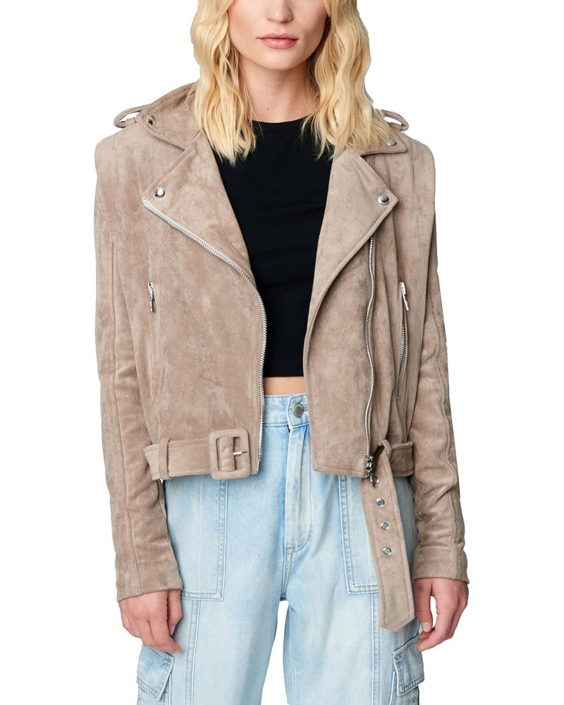 Womens Luxury Clothing Suede Moto Jacket, Comfortable & Stylish Coat, Chance Of Rain, Small $38.05 Coats