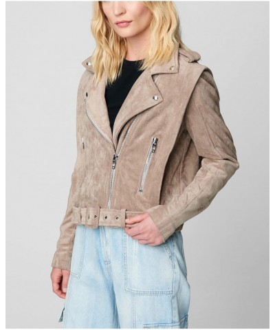 Womens Luxury Clothing Suede Moto Jacket, Comfortable & Stylish Coat, Chance Of Rain, Small $38.05 Coats