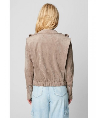 Womens Luxury Clothing Suede Moto Jacket, Comfortable & Stylish Coat, Chance Of Rain, Small $38.05 Coats