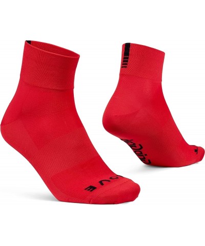 Lightweight SL Performance Summer Cycling Socks Eyecatching 2 Lengths Road Mountain Gravel Bike Indoor Cycling Socks Red - Sh...