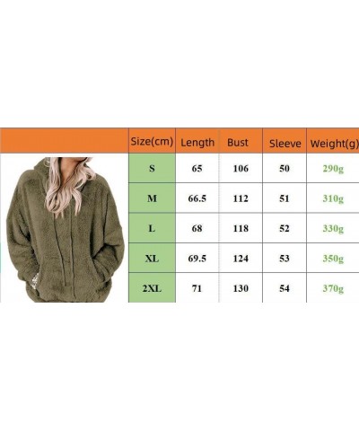 Women's Sherpa Fleece Jacket Casual Long Sleeve Zipper/Pullover Hooded Jacket Winter Plush Thick Coat B03-army-green $9.89 Ja...