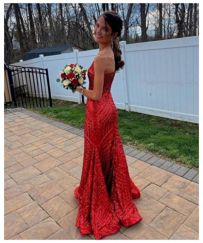 One Shoulder Sequin Mermaid Prom Dresses for Teens Long Sparkly Sequin Formal Party Dress Champagne $45.08 Dresses