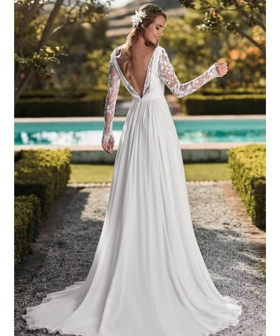 Princess Lace Off Shoulder Wedding Dress for Bride 2023 Long Sleeves Ball Gown Bridal Dresses An- Ivory $41.80 Dresses