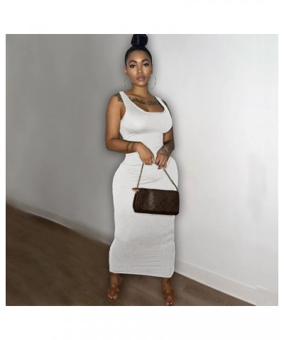 Bodycon Dresses for Women Basic Tank Sleeveless Sexy Casual Date Night Cocktail Club Party Summer Long Maxi Dress White703 $1...