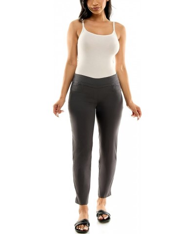 Women's Pull-on Ankle Length Pants Made with Millennium Fabric Grey $15.40 Pants