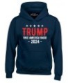 Trump Take America Back 2024 Presidential Campaign Hoodie Sweatshirts Navy $18.63 Activewear