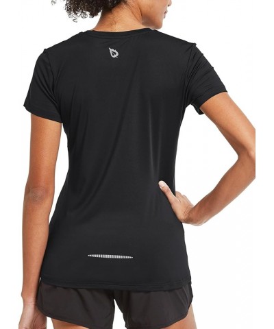 Women's Short Sleeve Running Workout Shirts Athletic Tops Lightweight Quick Dry Training Yoga Crewneck Black $16.23 Activewear