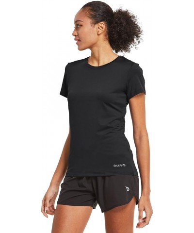 Women's Short Sleeve Running Workout Shirts Athletic Tops Lightweight Quick Dry Training Yoga Crewneck Black $16.23 Activewear