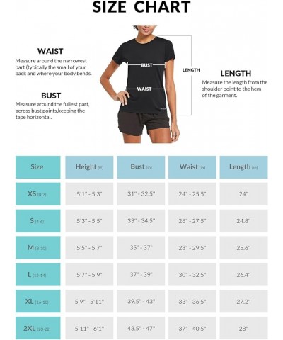 Women's Short Sleeve Running Workout Shirts Athletic Tops Lightweight Quick Dry Training Yoga Crewneck Black $16.23 Activewear