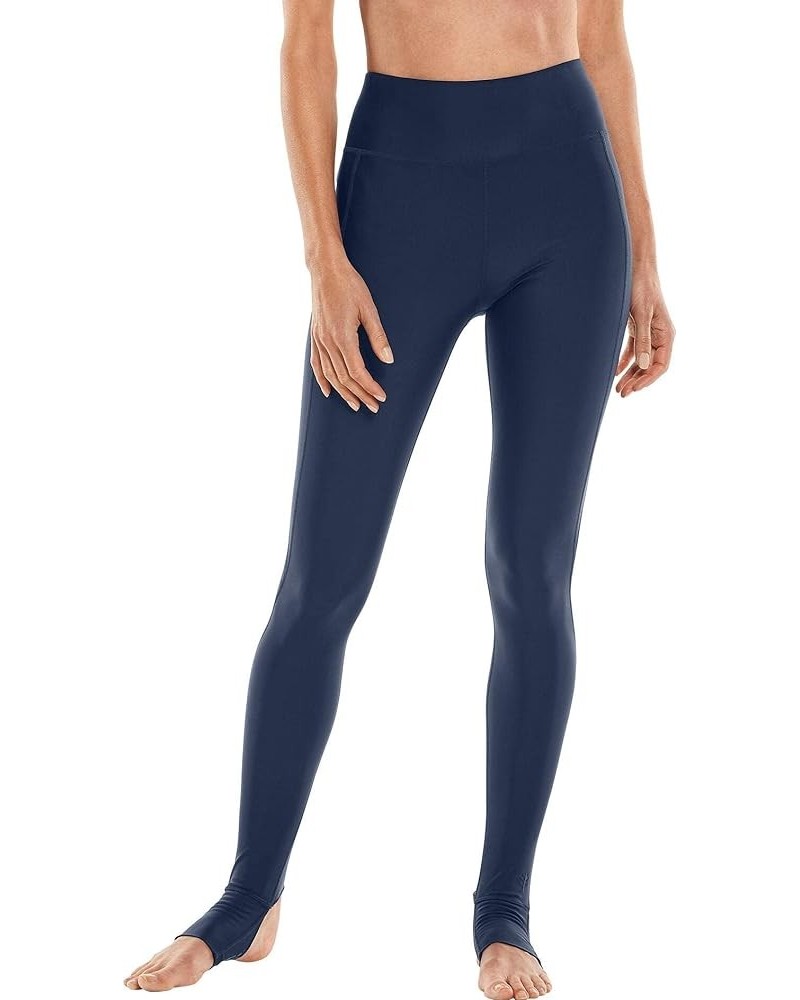 UPF 50+ Women's Serra Mesa Stirrup Swim Leggings - Sun Protective Navy $19.78 Swimsuits