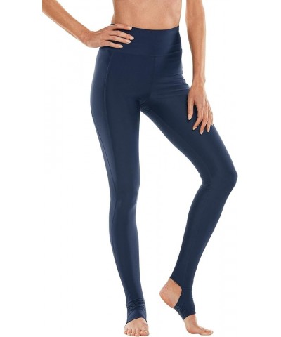 UPF 50+ Women's Serra Mesa Stirrup Swim Leggings - Sun Protective Navy $19.78 Swimsuits