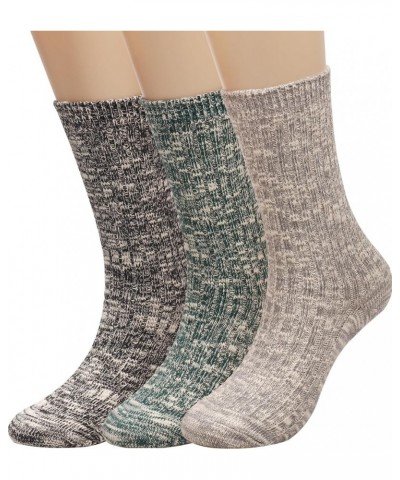 Women's Socks Cotton Knit Casual Crew Socks Thick Knit Warm Wool Slouch Socks Gift Socks for Women,Size 5-10W502 Multi-036 $1...