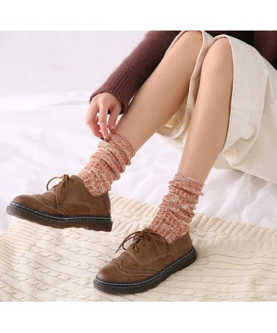 Women's Socks Cotton Knit Casual Crew Socks Thick Knit Warm Wool Slouch Socks Gift Socks for Women,Size 5-10W502 Multi-036 $1...