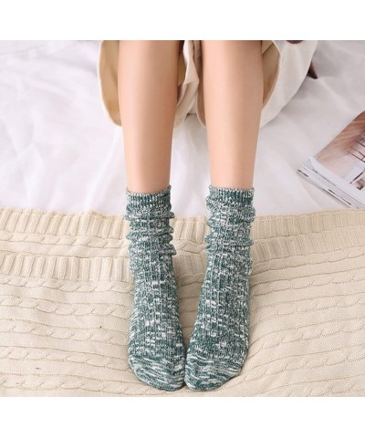 Women's Socks Cotton Knit Casual Crew Socks Thick Knit Warm Wool Slouch Socks Gift Socks for Women,Size 5-10W502 Multi-036 $1...