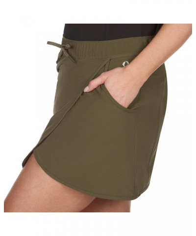 Womens Casual Skort with Pockets Breathable Skirt with Shorts Lining Olive $27.53 Skorts