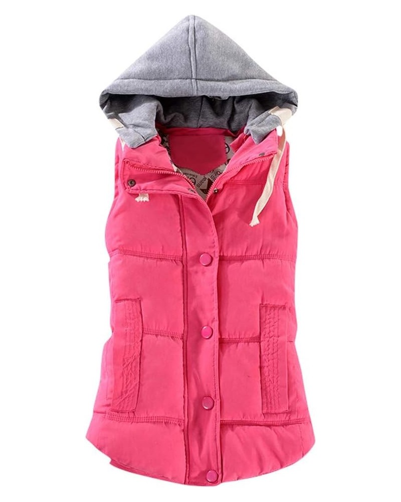 Women Vest Female Warm Sleeveless Jacket Cotton Solid Hooded Vest For Outerwear Sweatshirt Jacket No Hood Plus Size Jacket Ho...